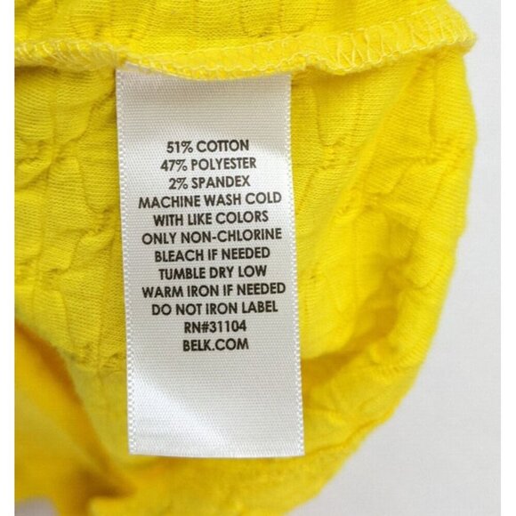 Kim Rogers Women's Tank Top SIze Medium Yellow Textured FLAWS - Picture 9 of 12